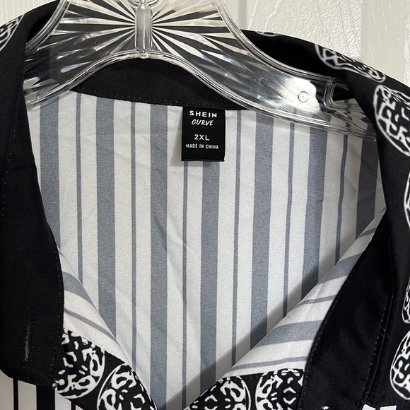 Shein Curve Striped Women’s Ladies Floral Dress 2XL - Picture 4 of 10